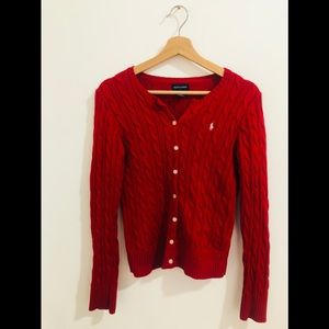 Red Women’s Cardigan by Ralph Lauren